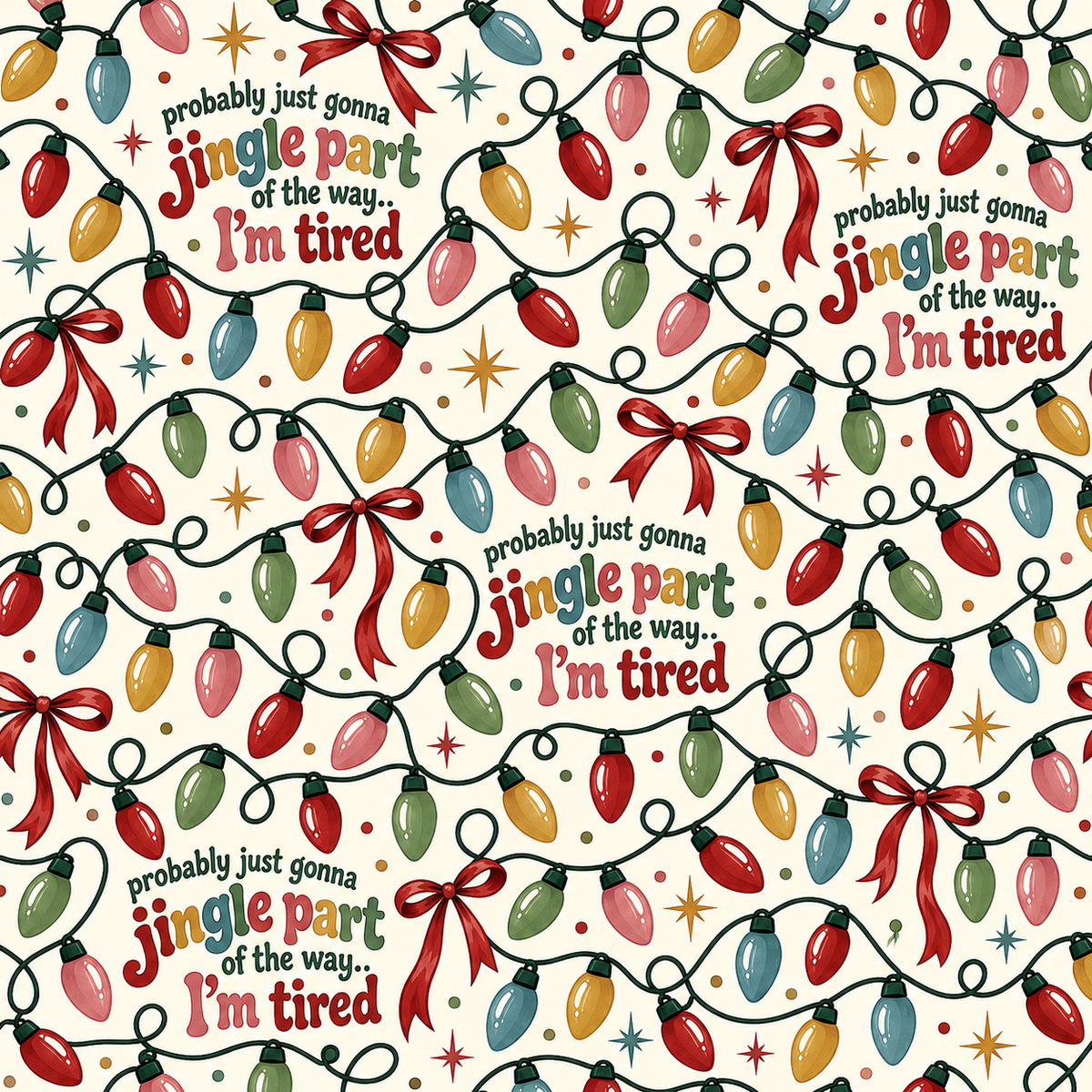 Festive but Tired Loungewear Set- PREORDER