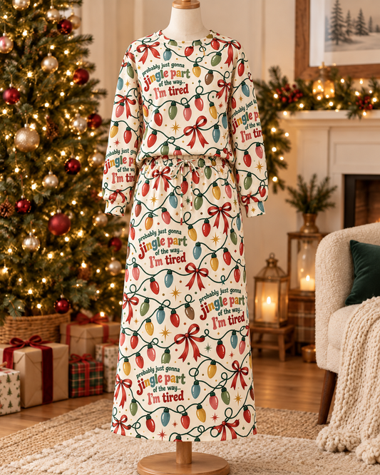 Festive but Tired Loungewear Set- PREORDER
