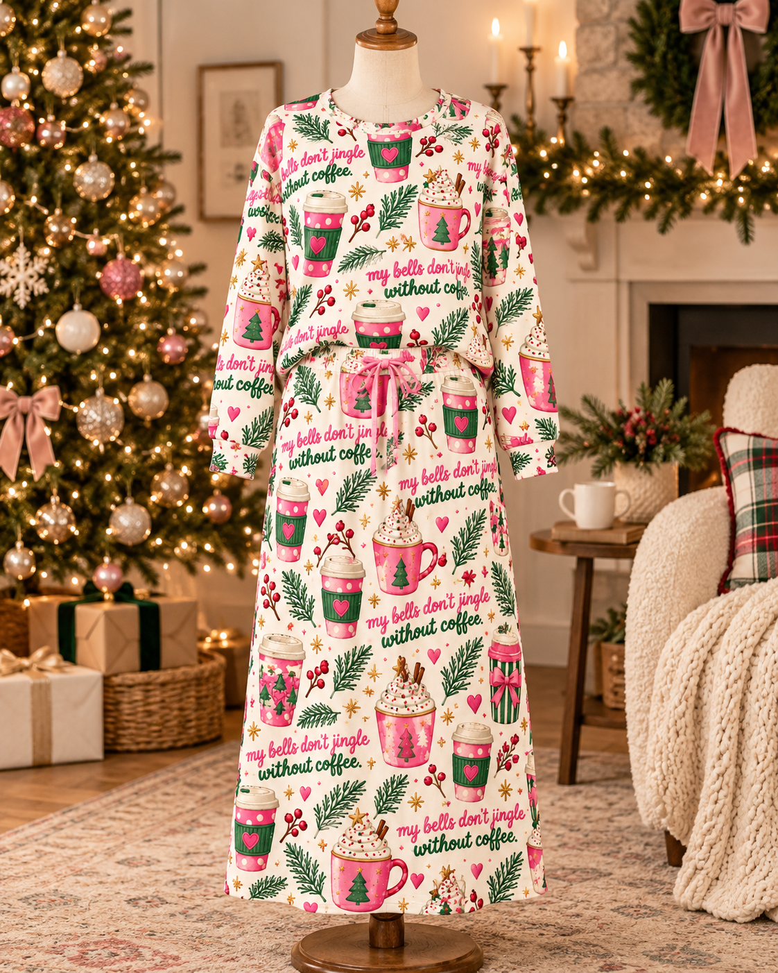 No Jingle No Java Loungewear Set- PREORDER