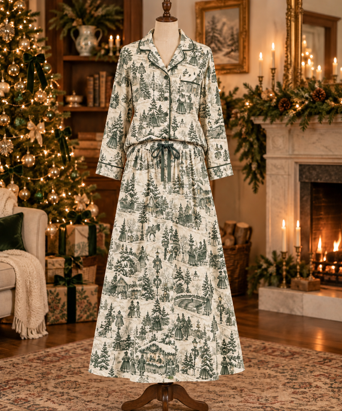 Christmas in the Village (button top) PREORDER