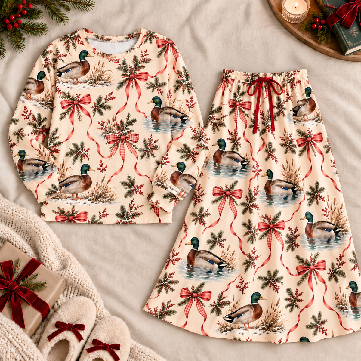 Christmas at the Pond pullover loungewear set- PREORDER
