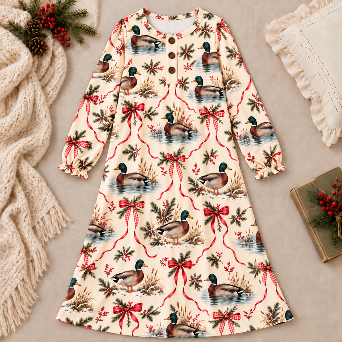 Christmas at the Pond Nightgown- PREORDER