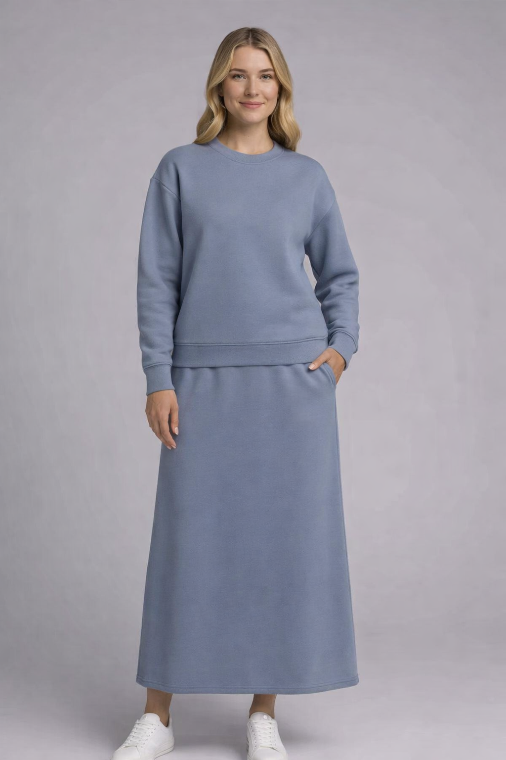 ✨Preorder✨ Blue Haven Sweatshirt/Skirt Set