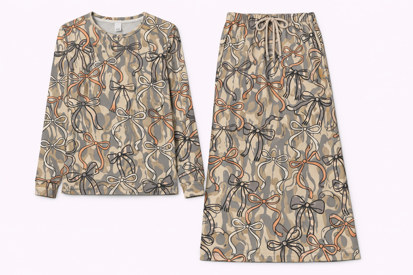 Camo & Ribbons Loungewear Set ✨PREORDER✨