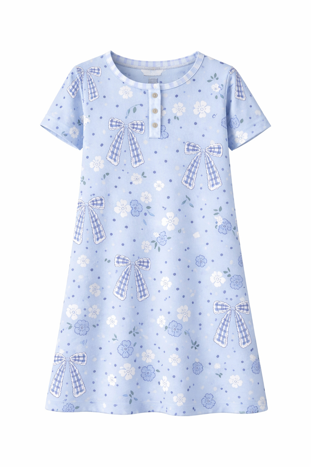 Blue Ribbon Robe and Gown Set (milk silk)