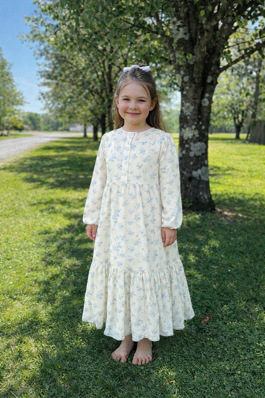 Girls Elowen Blue Dress- PREORDER