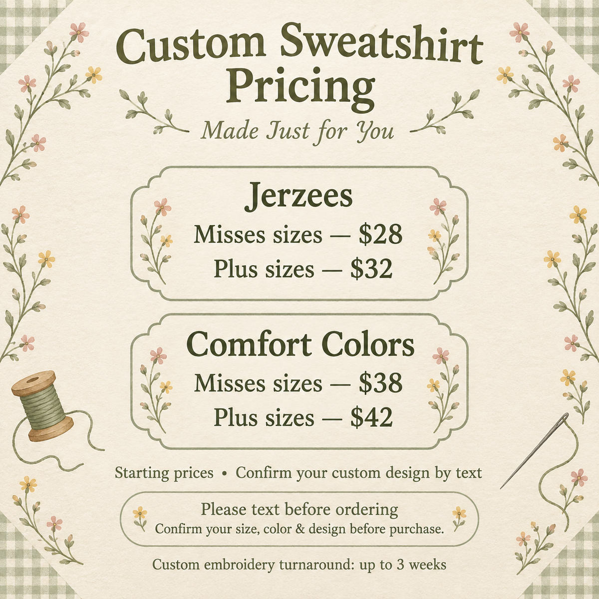 Made Just for You | Custom Embroidered Sweatshirt