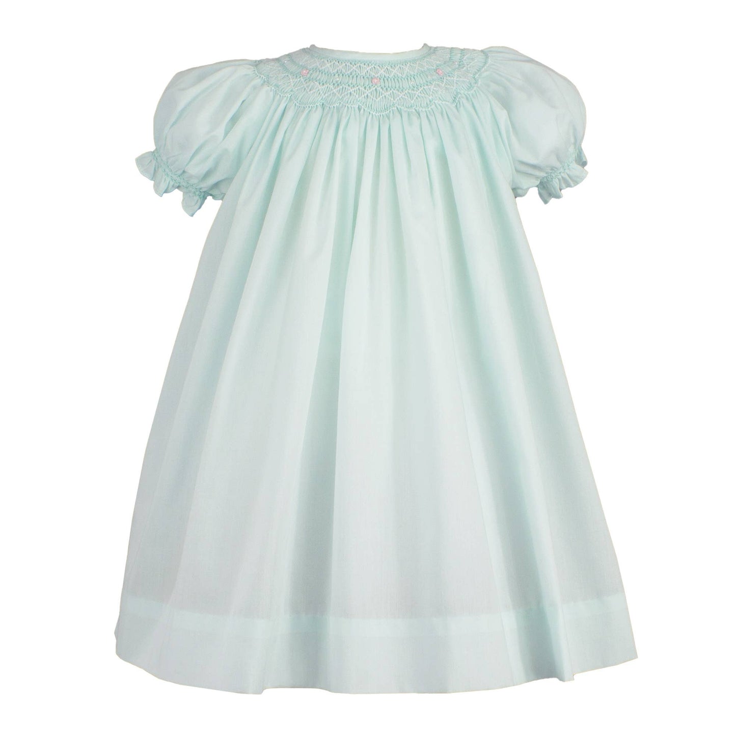Mint Bishop Smocked Dress
