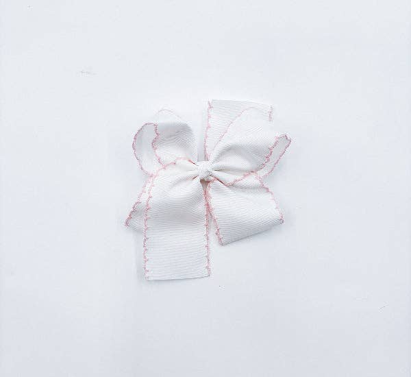 Bows - Large: White w/ White trim