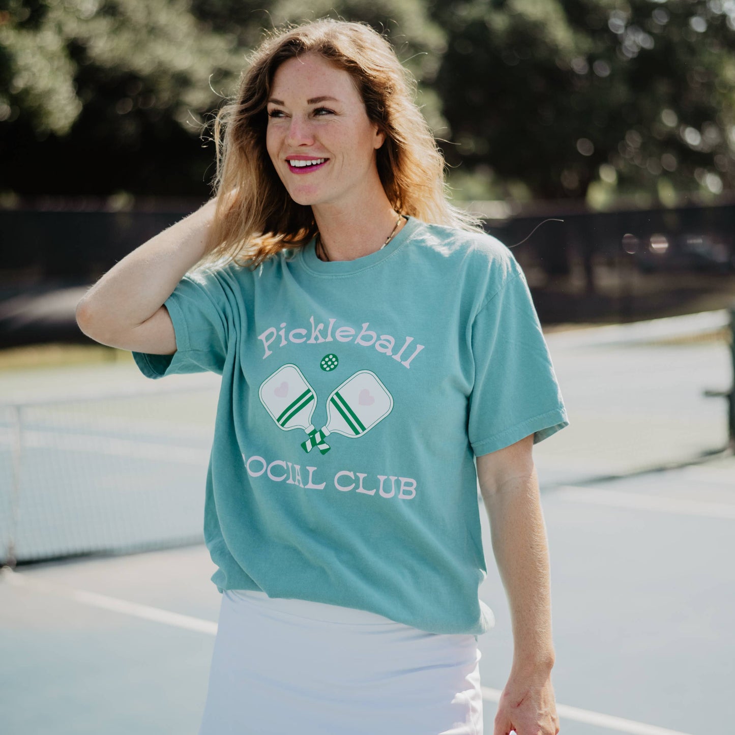 Pickleball Social Club Wholesale Graphic Tee Women's: Emerald / S