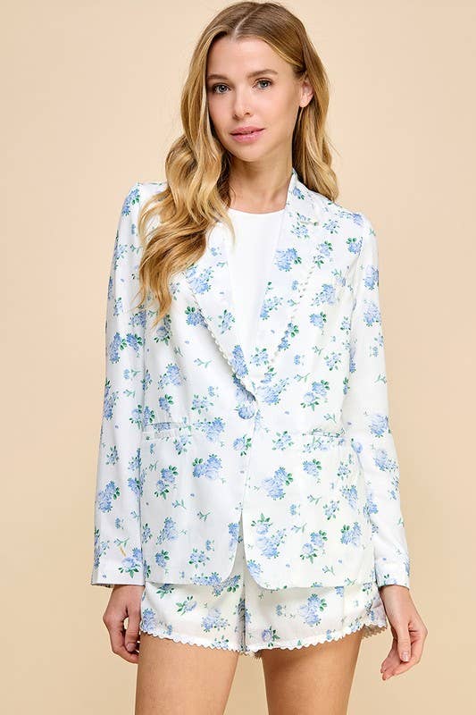 Porcelain Bloom Blazer