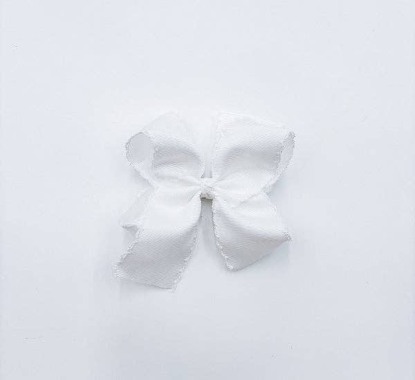 Bows - Large: White w/ White trim