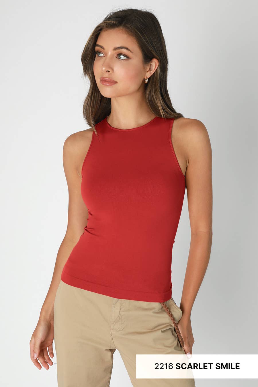 NS8320- Basic Jersey Tank : 07 White