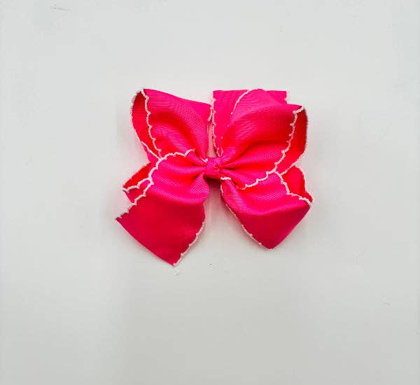 Bows - Large: White w/ White trim