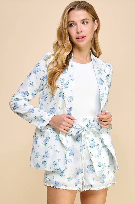Porcelain Bloom Blazer