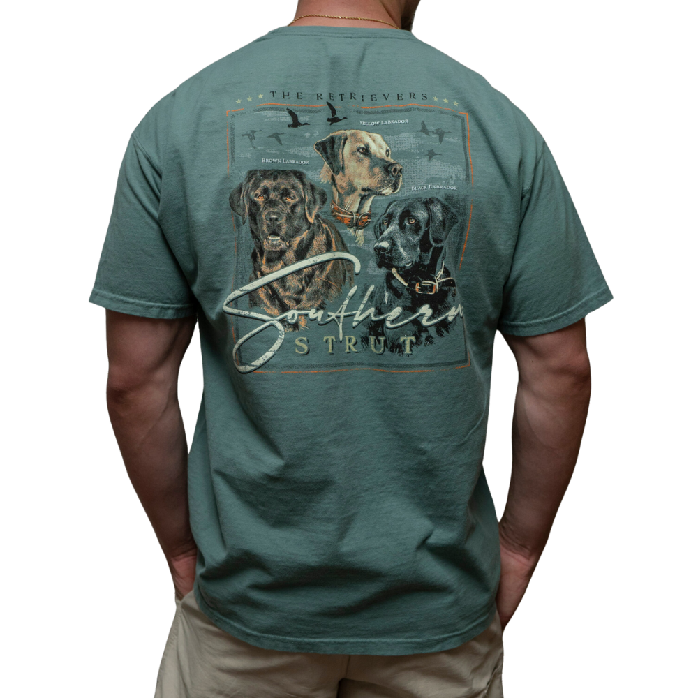 Three Retrievers T-Shirt: Cypress Green / S