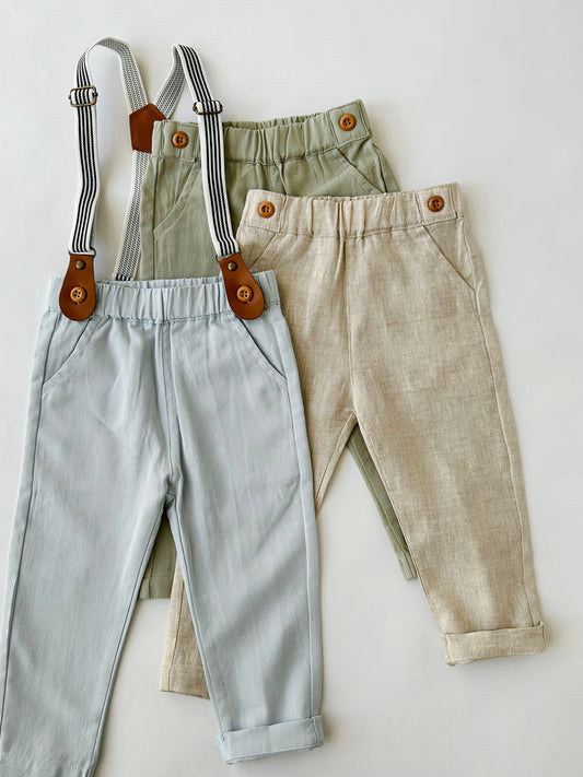 The Sebastian- Suspender Pants Set
