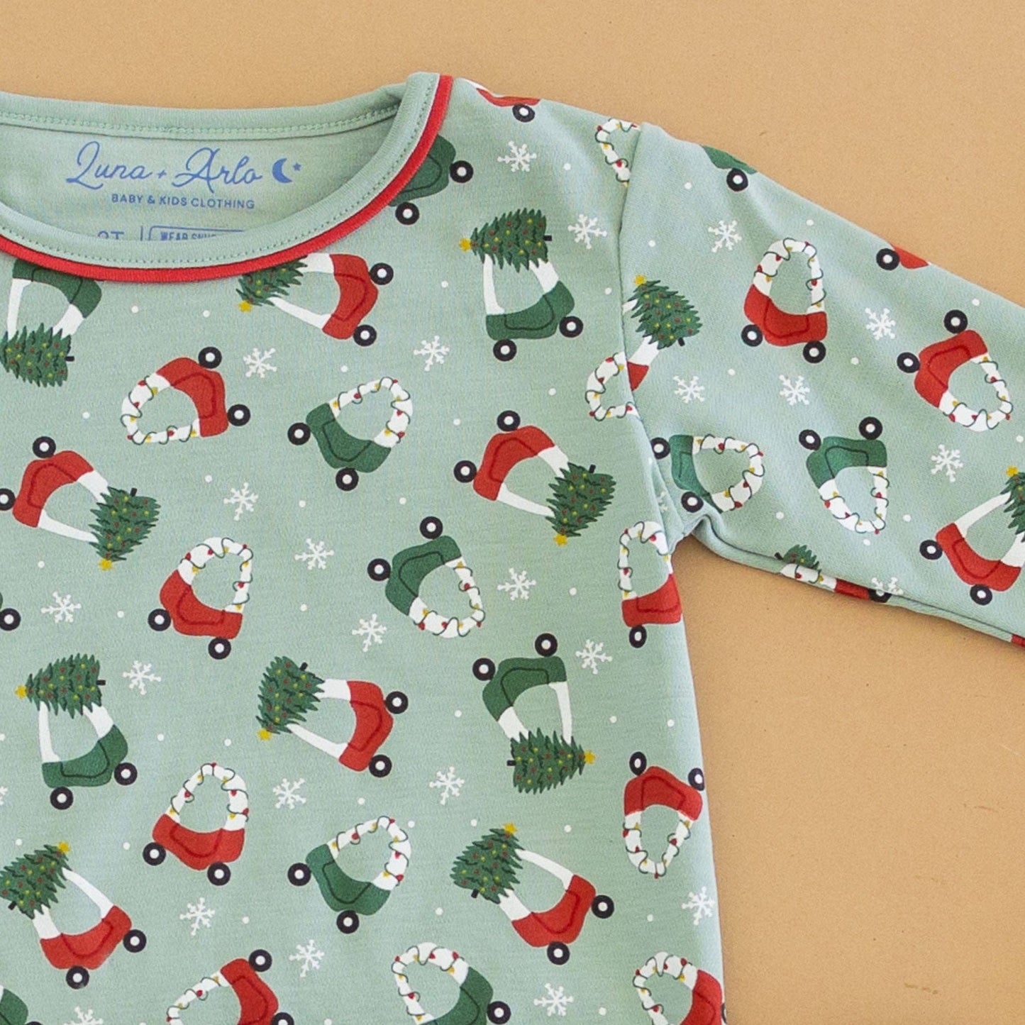 Deck the Wheels Long Pajamas: 2T