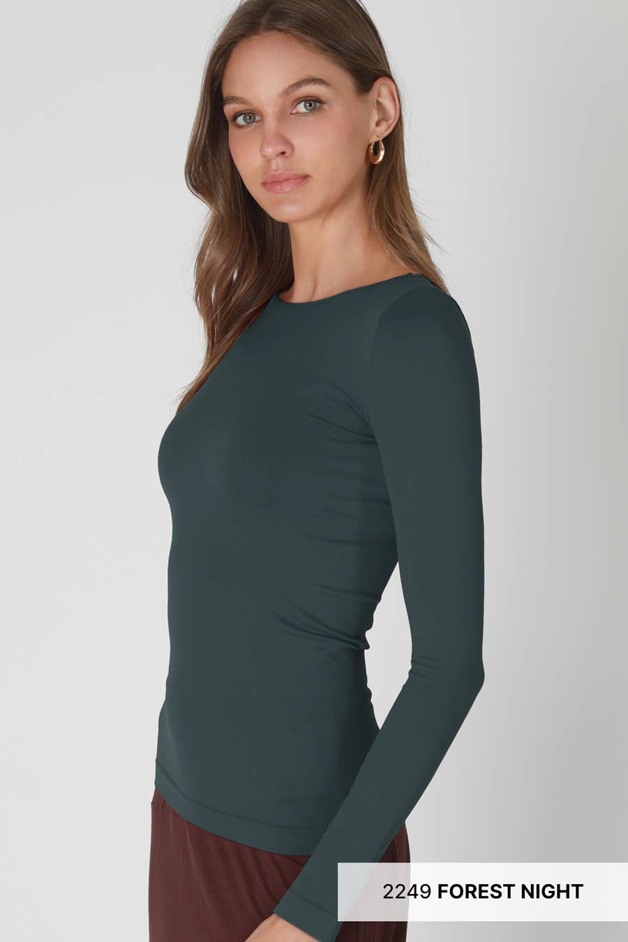 NS5423 - Long Sleeve Crew Neck Top: 7 White