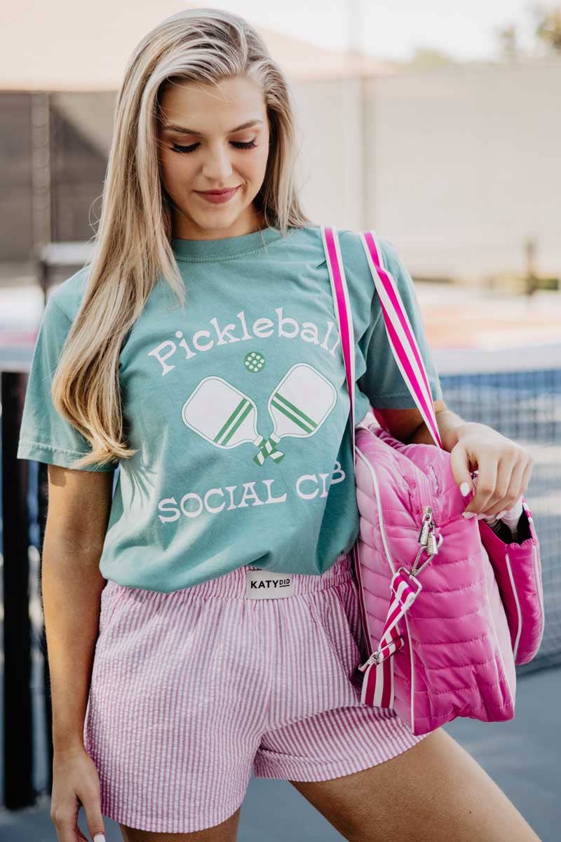Pickleball Social Club Wholesale Graphic Tee Women's: Emerald / S