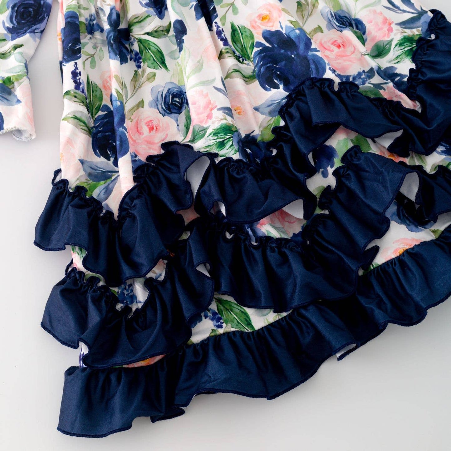 Navy Rose Maxi Girls Dress